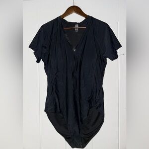 NEW Catherine Malandrino Scuba Zip Up One-Piece Swimsuit 3X Moderate‎ Coverage
